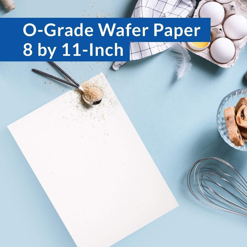 Oasis Supply Wafer Paper Flexible Edible Printer Sheets 12 Pack 0.3mm White Letter Size 8.5" x 11" Cake Topper Decoration Burn Away by Company - Image 3