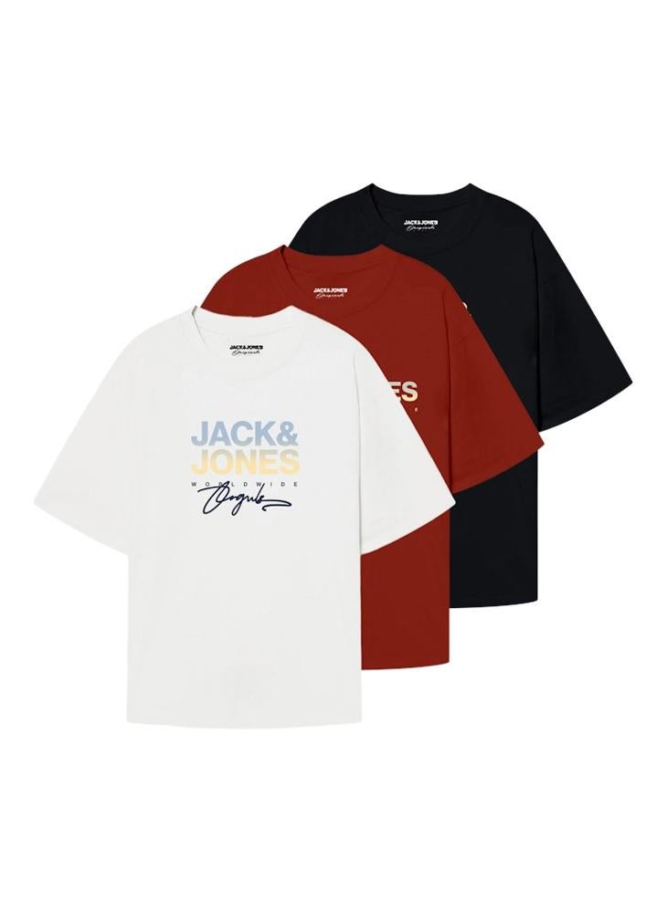 JACK & JONES 3 Pack Jorcanggu Crew Neck T-Shirt  - Image 1