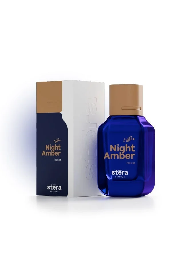 Stera Perfume NIGHT AMBER NIGHT AMBER Perfume For Men | Eau De Parfum - 50ml | Long Lasting Amber Vanilla Scent | Premium Quality Travel Size Men's Fragrance for Men | Best Price UAE