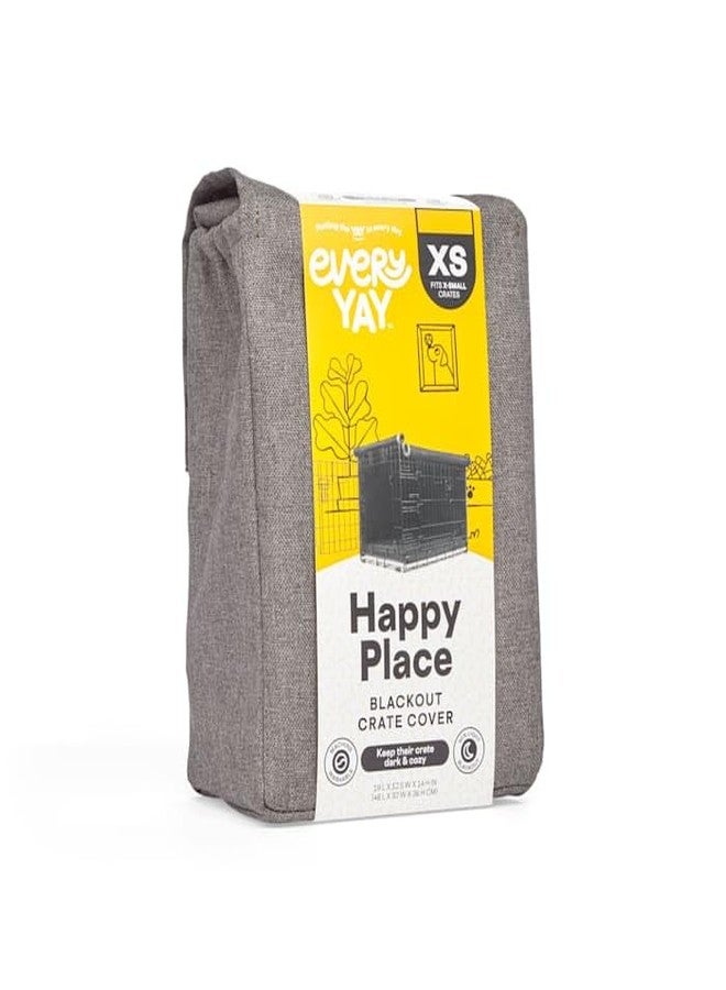 EveryYay Happy Place Grey Blackout Dog Crate Cover 19" L X 12.5" W X 14" H - Image 4