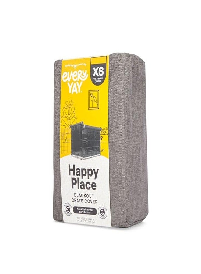 EveryYay Happy Place Grey Blackout Dog Crate Cover 19" L X 12.5" W X 14" H - Image 5