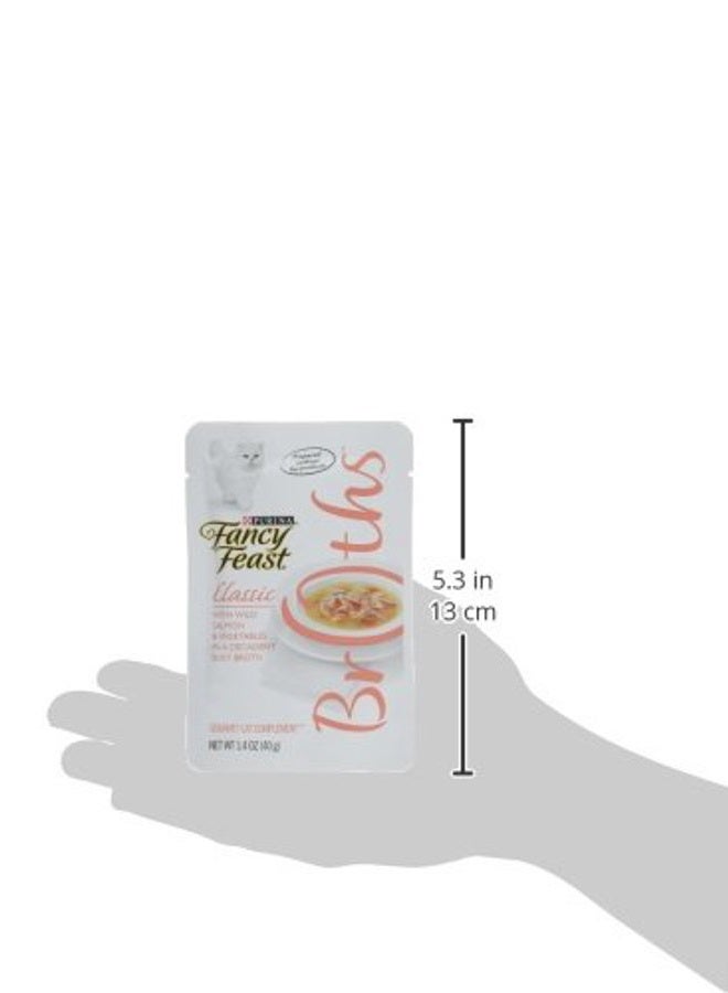 Fancy Feast Purina Limited Ingredient Cat Food Complement, Broths Classic With Wild Salmon & Vegetables - (16) 1.4 oz. Pouches - Image 3