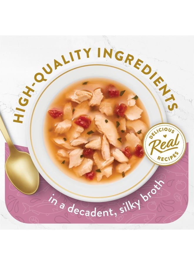 Fancy Feast Purina Limited Ingredient Cat Food Complement, Broths Classic With Wild Salmon & Vegetables - (16) 1.4 oz. Pouches - Image 2