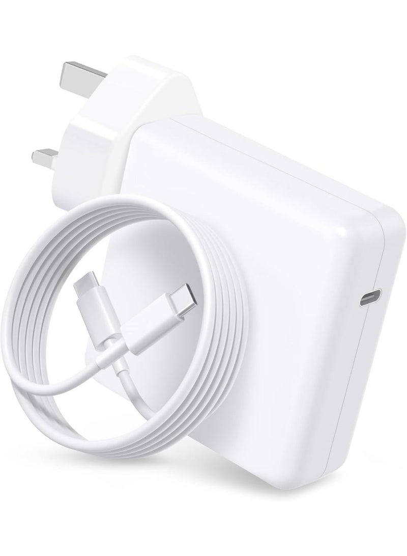 جالاكسي جودز شاحن USB-C PD بقدرة 96 واط للشحن السريع مع قابس بريطاني وكابل USB-C بطول 1 متر متوافق مع ماك بوك وديل XPS وHP Spectre ولينوفو وهواوي والأجهزة الداعمة لمنفذ USB-C - Image 1