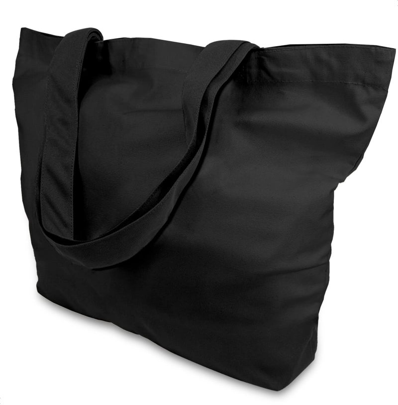 TOPDesign 1-Pack Super Strong Large 12oz Cotton Canvas Tote Bag, Reusable Grocery Shopping Cloth Bag, Fashionable Two-Tone Tote for Crafts, DIY Your Creative Designs - Image 1