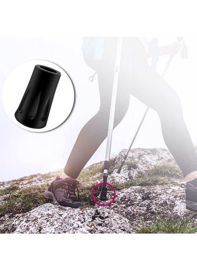 Tenalleys 8Pcs Trekking Pole Tips Replacement Protectors, Rubber Feet for Hiking Pole Tips Rubber Tips for Walking Sticks Tips Accessories, Fits Most Standard Walking Sticks Shock Absorbing(11mm Hole Diameter)  - Image 4