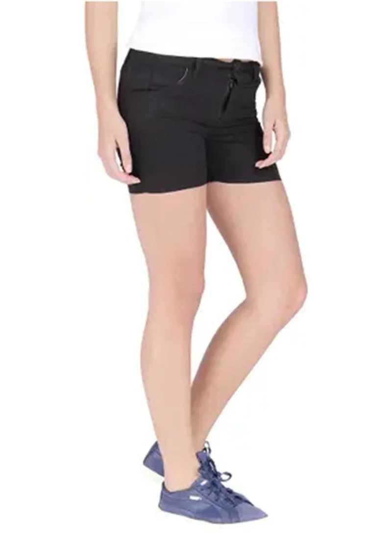 كامبوس سوترا شورت نسائي أسود صلب من التويل