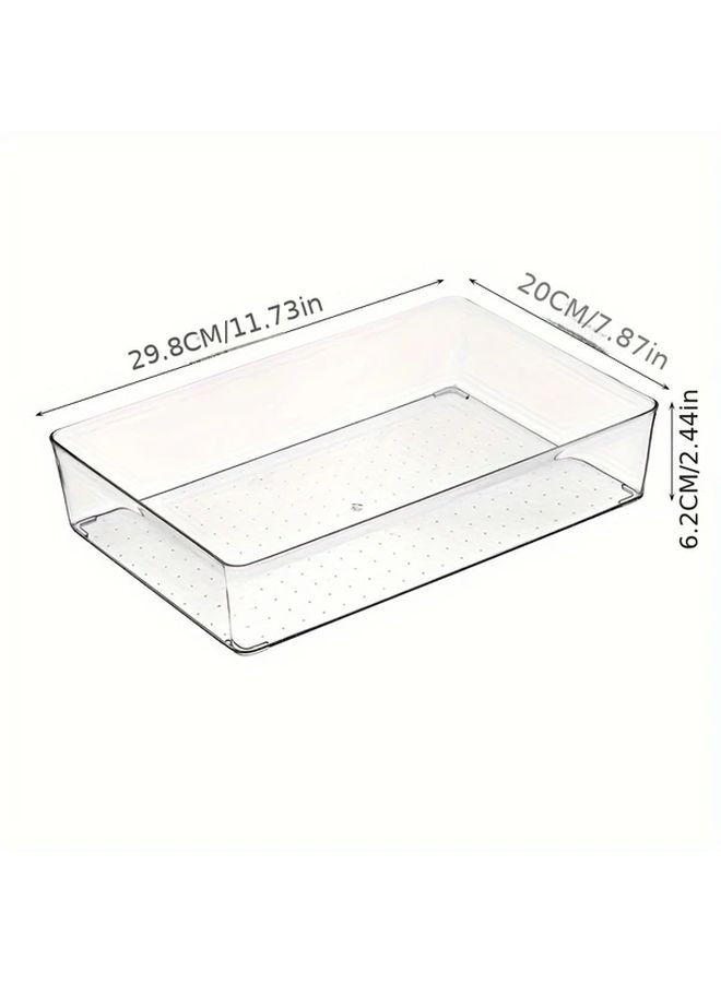 Large Clear Plastic Drawer Organizer with Dividers for Home Office Storage - Image 3