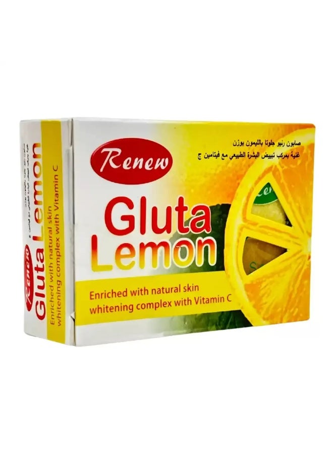 Renew صابون الليمون غلوتا المتجدد معزز بمركب تبييض البشرة والفيتامين C - 135 جرام - Image 1