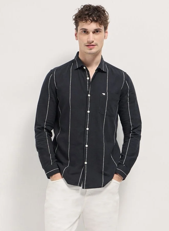 THE BEAR HOUSE Men's Shirt for Casual and Formal Wear | Classic Button-Down Style for Office, Daily Use, Travel, Events & All-Season Outfits | Versatile & Stylish Wardrobe Essential for Every Occasion