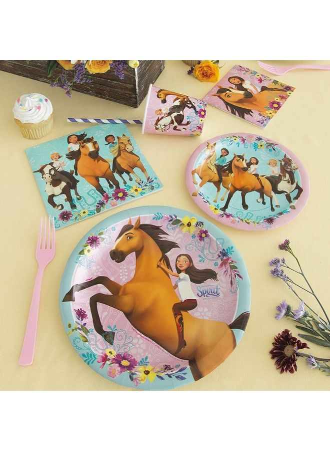 Unique Round Dessert Paper Plates 7" Spirit Riding Free 8 Pcs - Image 3