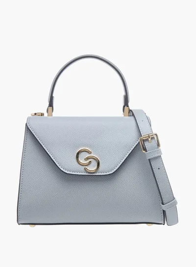 Celeste Womens Textured Crossbody Bag With Flap Closure And Detachable Strap