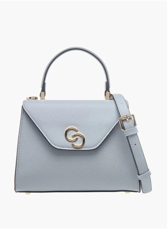 Celeste Womens Textured Crossbody Bag With Flap Closure And Detachable Strap