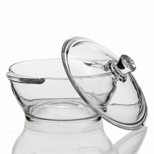 Wringo 1000 ML Deep Round Glass Casserole Oven and Microwave Safe Serving Bowl with See Through Top Lid -Mixing Bowl for Snacks, Cereals, Rice, Sambar, Salad (1000ML, Set of 1) - Image 3