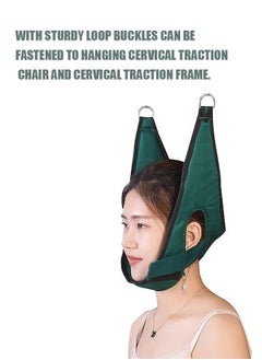 Beauenty Neck Stretcher Strap Cervical Traction Device, Spine Chiropractic Decompression Tool with Chin Belt, Neck Pain Relief Physical Therapy AIDS for Neck Decompressor (Green)  - Image 2