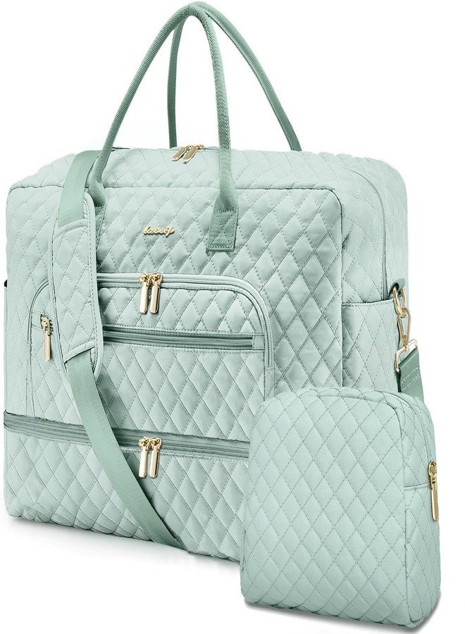 LUOCIP Travel Duffle Bag Weekender for Women - Carry-On Overnight Bag Personal Item Bag with Shoe Compartment & Wet Pocket Large Weekend Tote Bags with Toiletry Bag Hospital Bags for Labor and Delivery - Image 1
