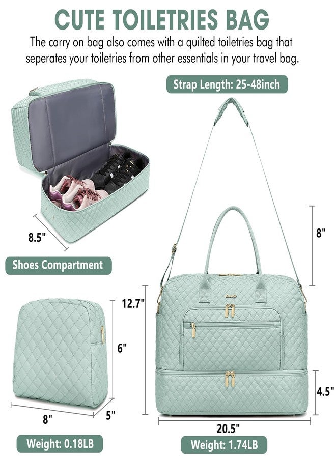 LUOCIP Travel Duffle Bag Weekender for Women - Carry-On Overnight Bag Personal Item Bag with Shoe Compartment & Wet Pocket Large Weekend Tote Bags with Toiletry Bag Hospital Bags for Labor and Delivery - Image 2