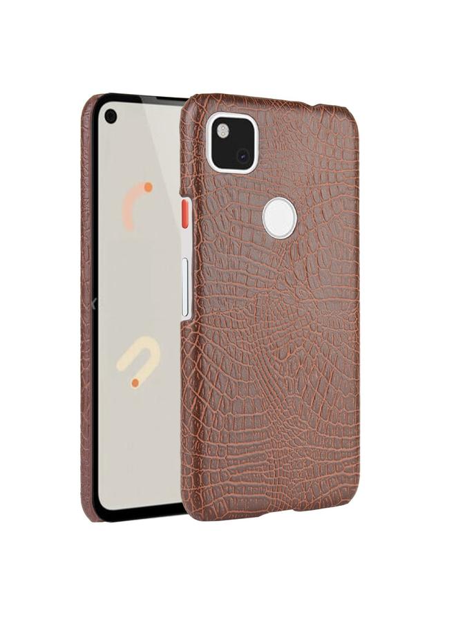 Zaboon Case For Google Pixel 4a Shockproof Crocodile Texture PC + PU Case - Image 1