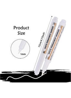 Chillspace 10 Pack White Marker, Waterproof White Acrylic Markers, White Permanent Marker, White Paint Markers for Metal, Black Paper, Canvas, Glass, Rock, Wood, Stone, Graffiti, Ceramic, DIY, Art Supplies  - Image 2