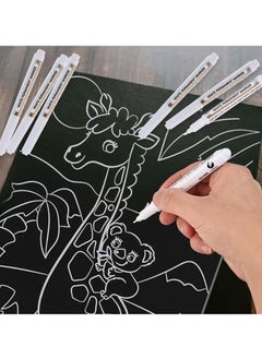 Chillspace 10 Pack White Marker, Waterproof White Acrylic Markers, White Permanent Marker, White Paint Markers for Metal, Black Paper, Canvas, Glass, Rock, Wood, Stone, Graffiti, Ceramic, DIY, Art Supplies  - Image 5