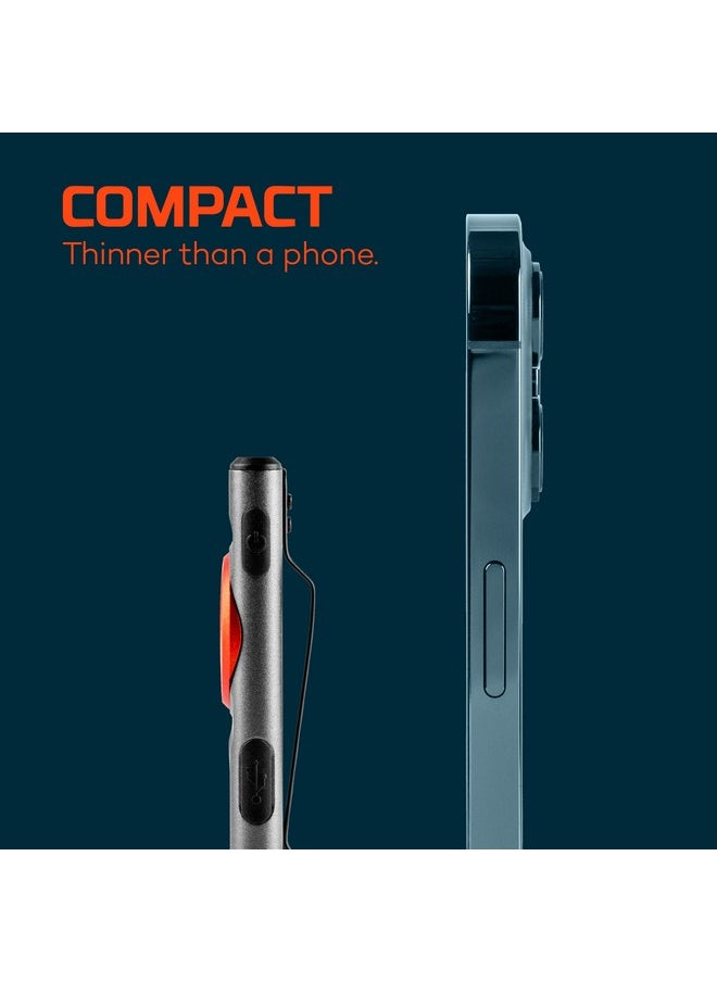 NEBO NEBO SLIM Mini Rechargeable Pocket Light | 250 Lumens, 2 Light Modes, Small Flashlight for EDC & Emergencies, Magnetic Base, Lightweight, Water Resistant & Durable, Includes Charging Cable  - Image 3