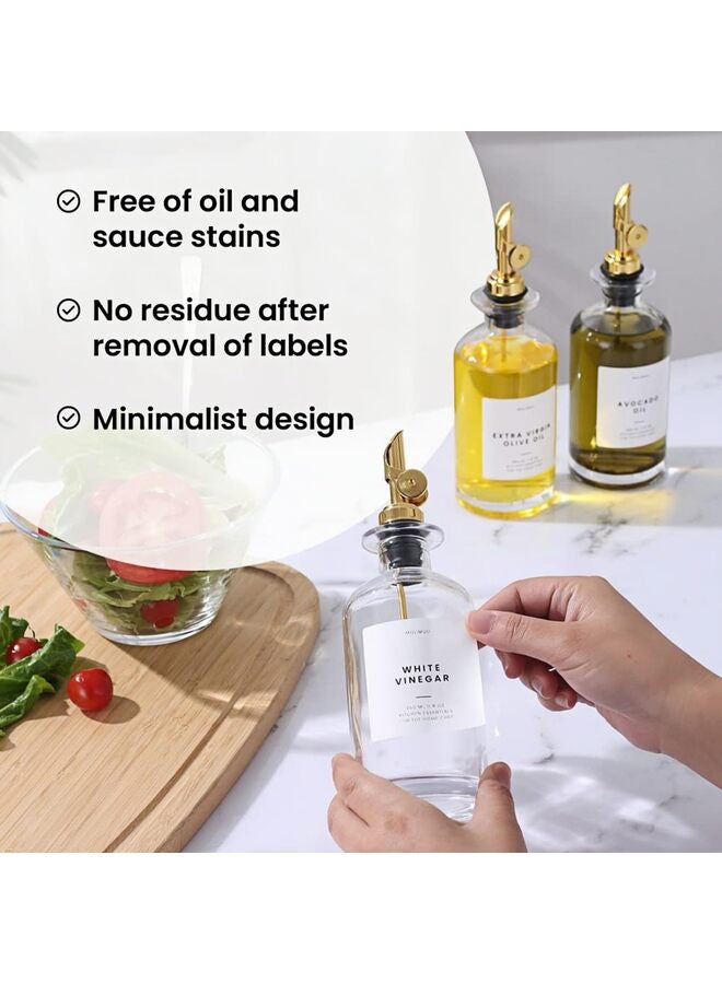 LAMAY Olive Oil Dispenser Bottles for Kitchen with Gold Pourer - Oil and Vinegar Dispenser Bottle of 350ml - Set of 2 - Image 4
