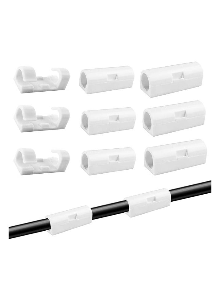 PROMASS Cable Clips Wire Organiser Holders for Desk, Lead Organiser Cable Holder Desk with Adhesive, Cable Clip Organizer for Cord and Wire, Ideal for Light Clips, TV, PC, and Christmas Lights - Image 1