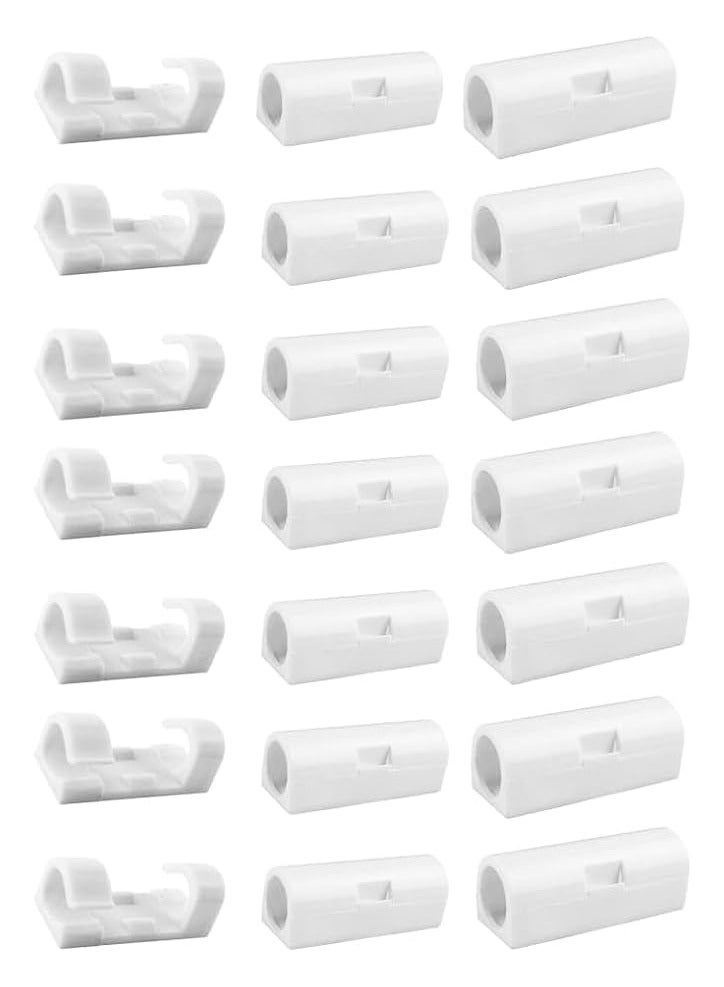 PROMASS Cable Clips Wire Organiser Holders for Desk, Lead Organiser Cable Holder Desk with Adhesive, Cable Clip Organizer for Cord and Wire, Ideal for Light Clips, TV, PC, and Christmas Lights - Image 3