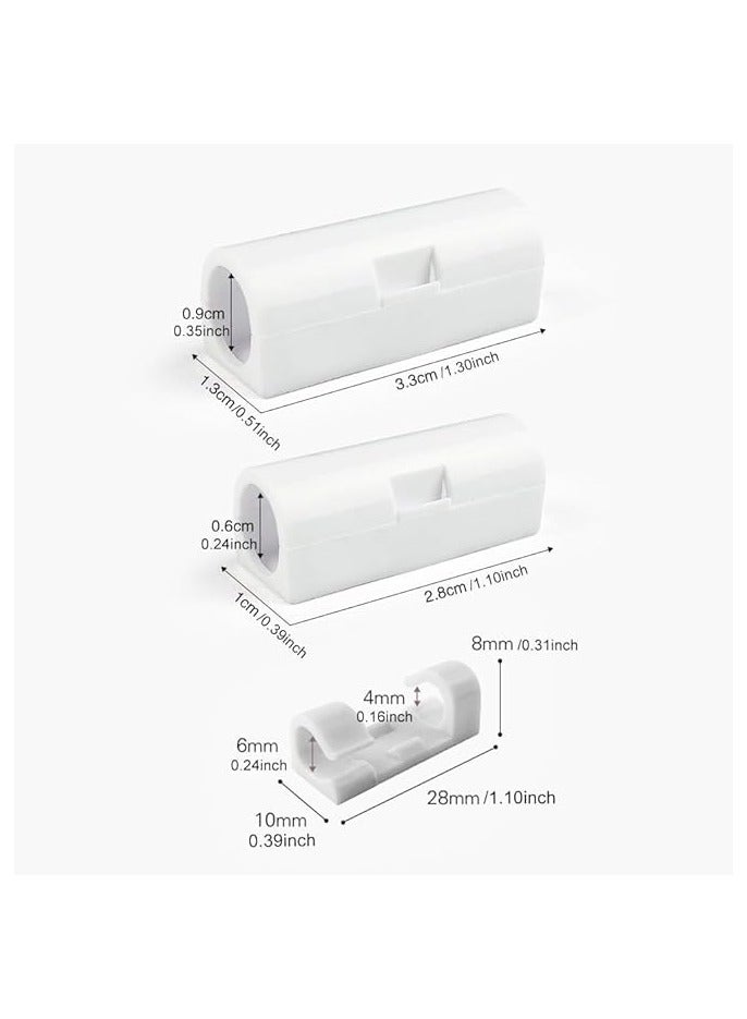 PROMASS Cable Clips Wire Organiser Holders for Desk, Lead Organiser Cable Holder Desk with Adhesive, Cable Clip Organizer for Cord and Wire, Ideal for Light Clips, TV, PC, and Christmas Lights - Image 4
