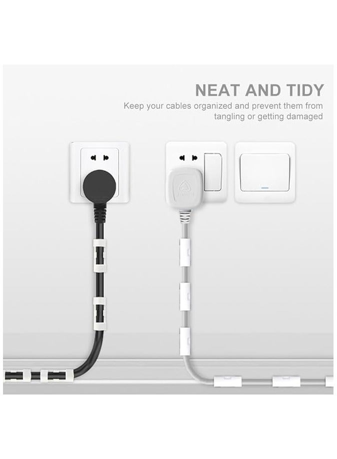 PROMASS Cable Clips Wire Organiser Holders for Desk, Lead Organiser Cable Holder Desk with Adhesive, Cable Clip Organizer for Cord and Wire, Ideal for Light Clips, TV, PC, and Christmas Lights - Image 5