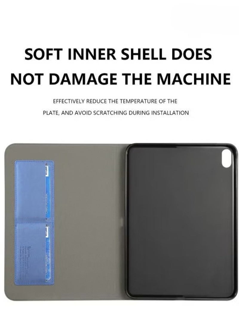 vesus Ultra-Thin Cloth Pattern Flip Stand Case for iPad Mini 1/2/3/4/5 â€“ Navy Blue - Image 4