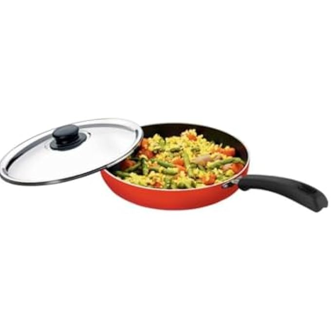 Premier Aluminium Non Stick Fry Pan Classic With Stainless Steel Lid  22 Cm - Image 3