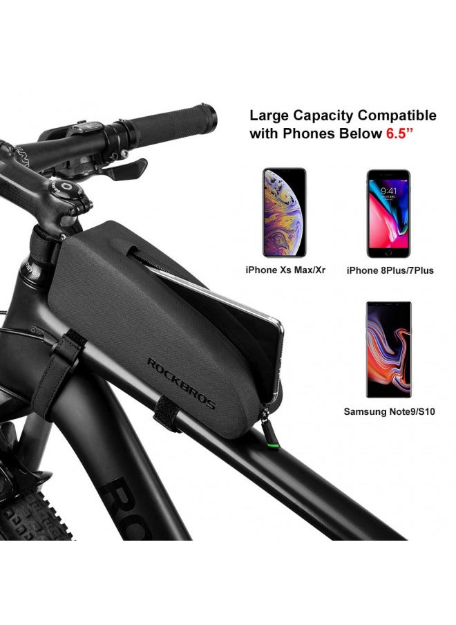 Rockbros ROCKBROS Bike Top Tube Bag Bicycle Front Frame Bag Waterproof Bike Pouch Pack Bike Phone Bag Cycling Accessories Pouch for Mountain Road Bike  - Image 4