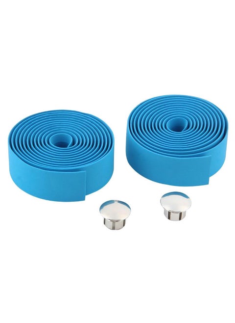 Pair Of Bicycle Handlebar Grip Wrap Ribbon Tape With Plug