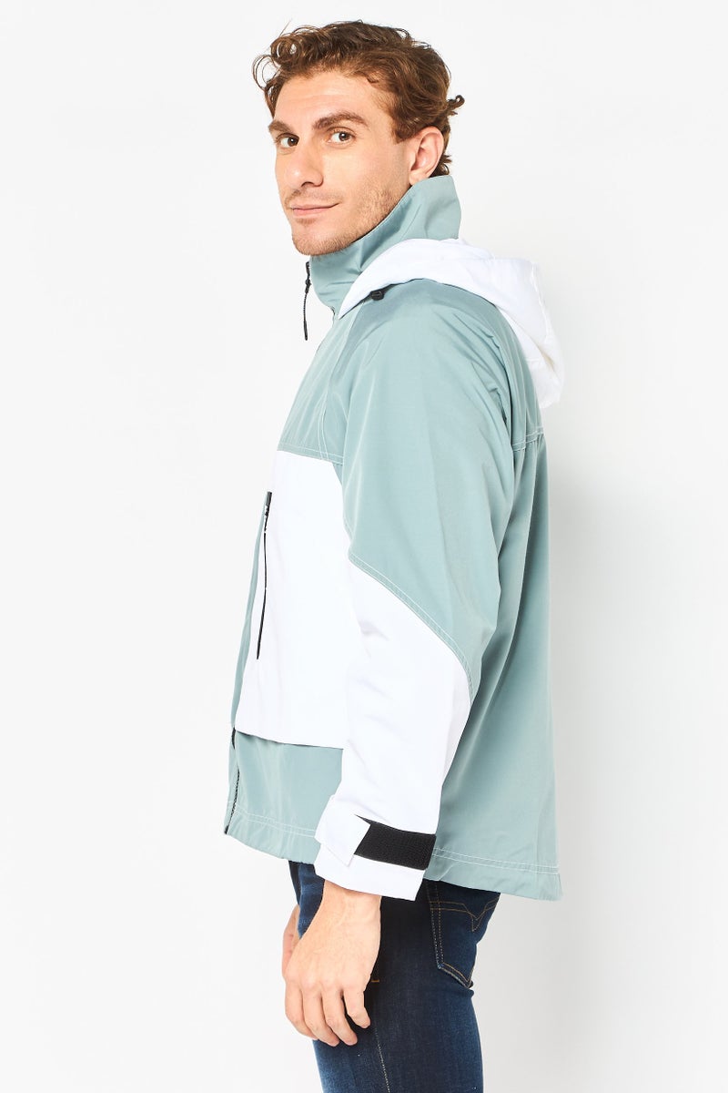 SELECTED Men Loose Fit Solid Wind Breaker Jacket, Multicolor - Image 2