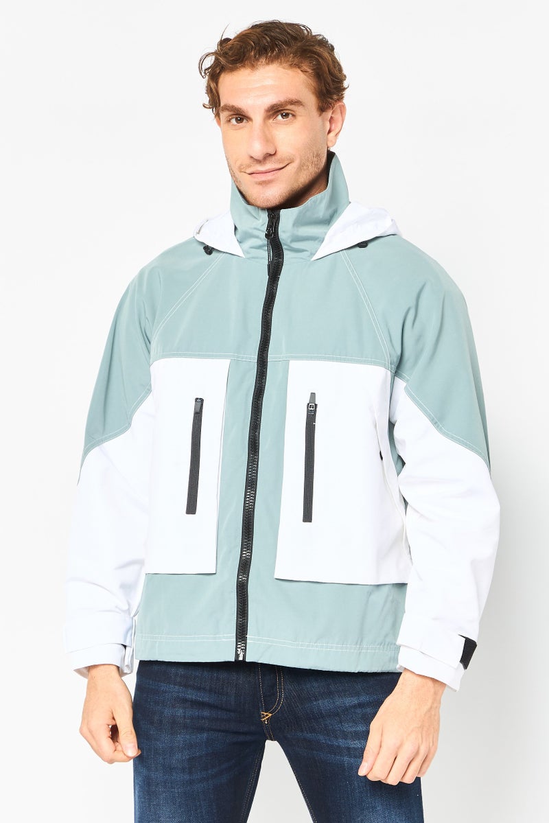 SELECTED Men Loose Fit Solid Wind Breaker Jacket, Multicolor - Image 1