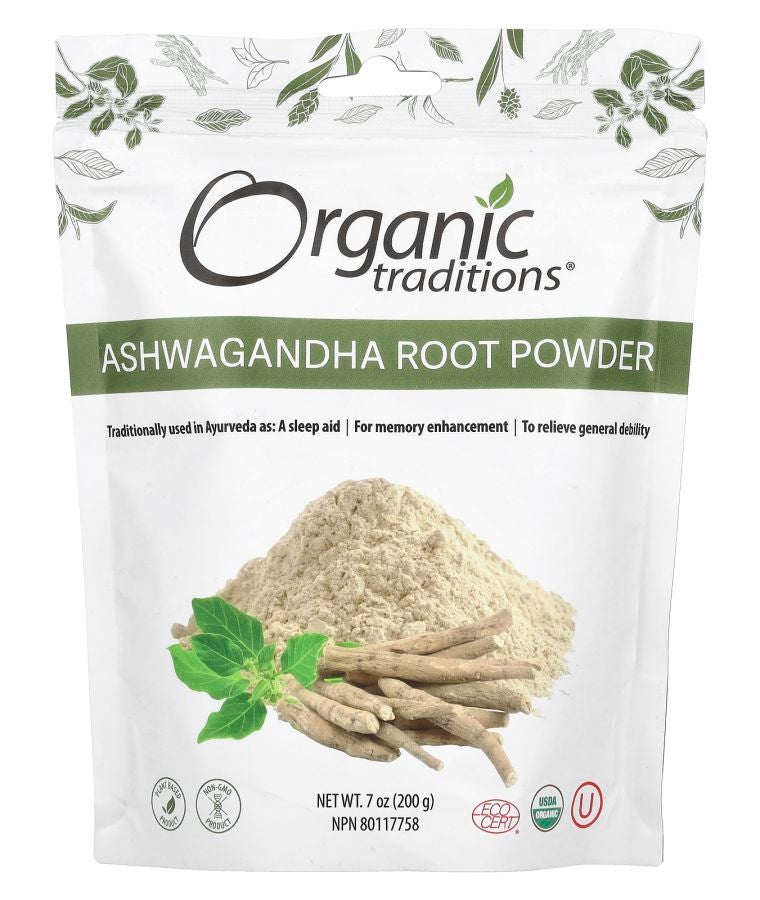 Organic Traditions Ashwagandha Root Powder 7 oz (200 g)