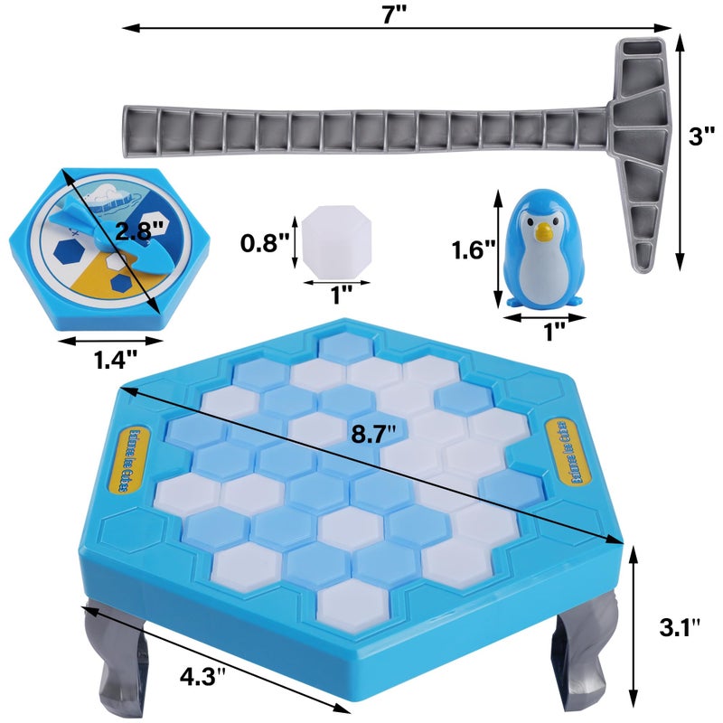 DR.DUDU Save Penguin Break Ice Board Game for Kids 4-8, Ice Breaker Save Penguin On Ice Family Funny Table Game, Ice Block Breaking Penguin Trap Game Puzzle Toy Children's Day Gifts - Image 2