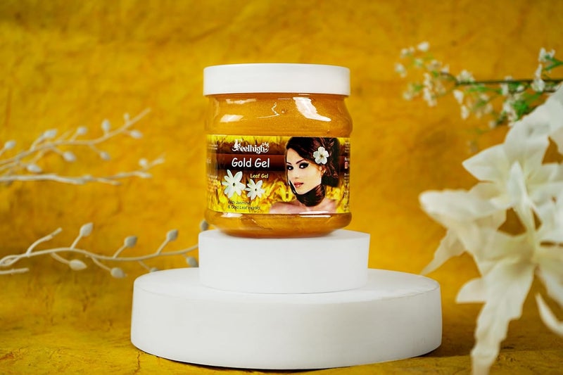 Feelhigh Gold Face Massage Gel for Face Makes Skin Glow and Charming 500 GM all type of skin Men and Women - Image 4