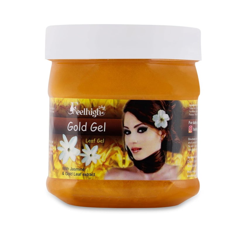 Feelhigh Gold Face Massage Gel for Face Makes Skin Glow and Charming 500 GM all type of skin Men and Women - Image 1