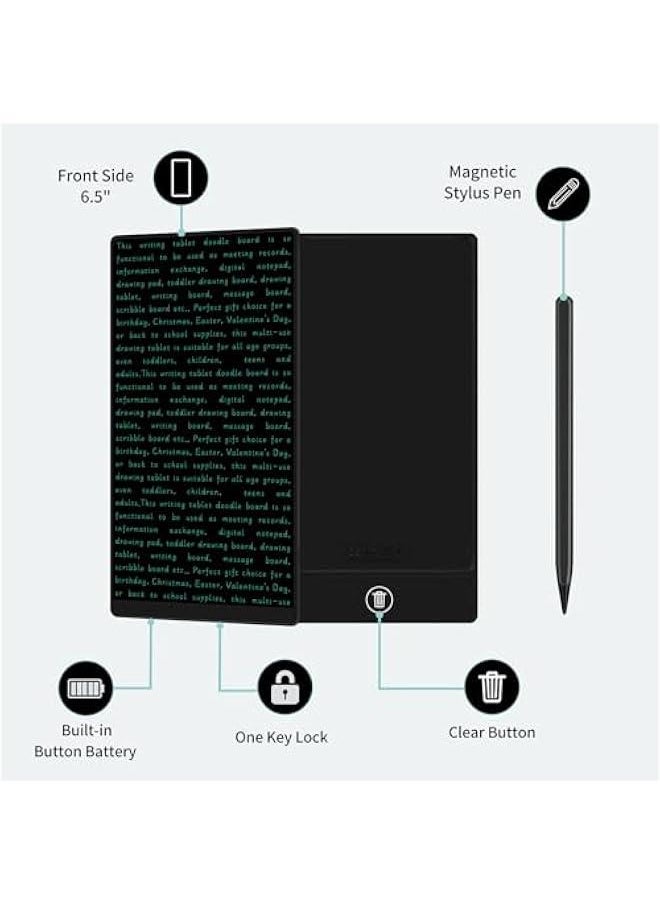 ANKOVO LCD Writing Tablet for Adult: 6.5 Inch Mini Full Screen Drawing Board Reusable Digital Notepad Portable Use for Office Study Teaching  - Image 5