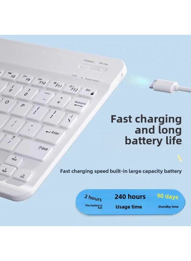 لوحة مفاتيح بلوتوث متعددة الحدود للهواتف المحمولة والكمبيوتر اللوحي مناسبة لأجهزة iPad المحمولة والكمبيوتر المحمول والمكتب اللاسلكي وخفيفة الوزن - اللون: لوحة مفاتيح 10 بوصات + ماوس وضع واحد - نوع ا - Image 4