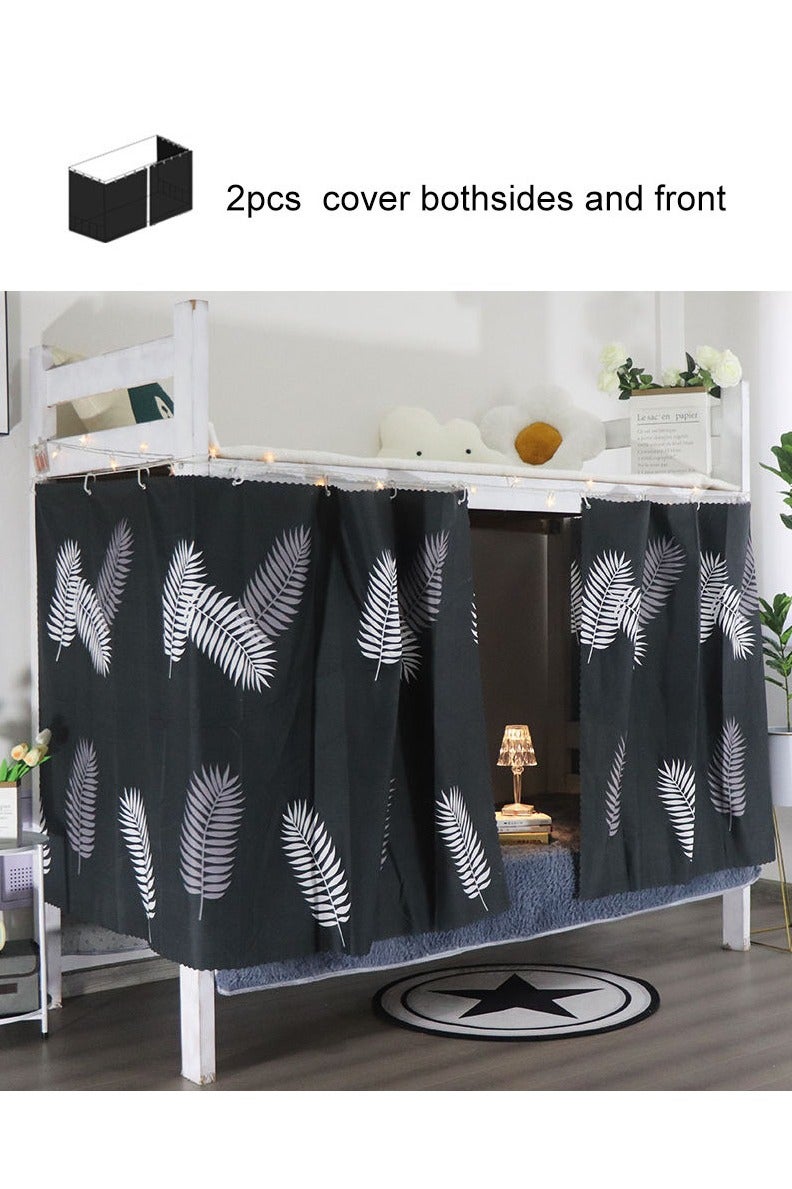 FASHION HOME 2PCS Bunk Bed Curtain Single Sleeper Canopy Blackout Cloth Shading Bedding Junior Students College Home Drapery - Image 1