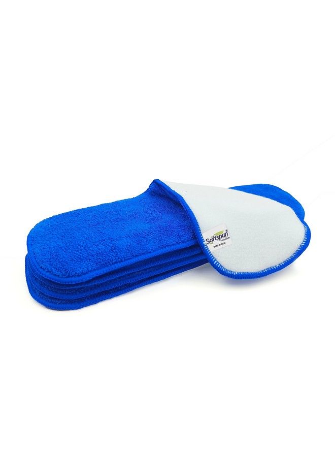 SOFTSPUN Microfiber 4 Layer Baby Pocket Diaper Inserts Pack Of 4 Large Size Blue Age 4 30 Months Washable Reusable Ultra Absorbent Super Soft & Comfortable For Babies. - Image 1