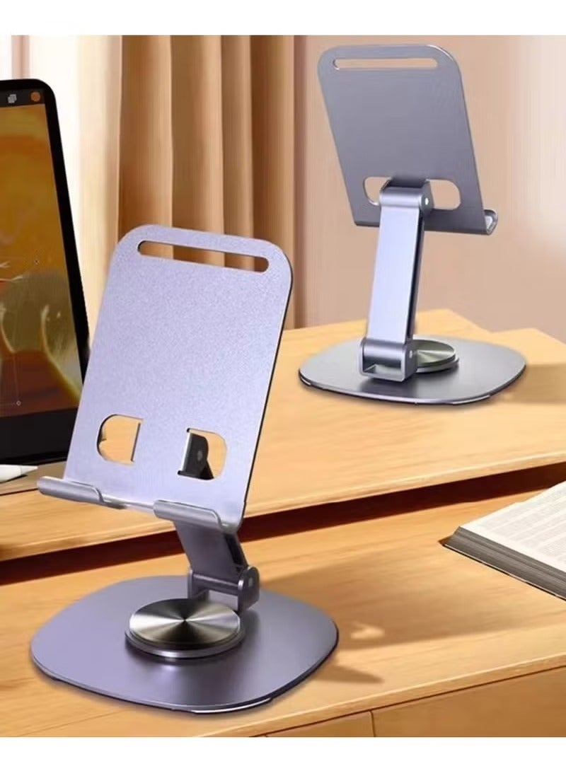 Phone Holder Metal Phone Stand Mutifunctional 360° Adjustable Mobile Phone Stand Foldable iPhone Holder Universal Bracket Stable Anti Fall - Image 3