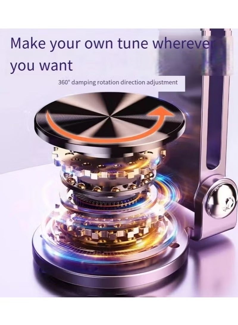 Phone Holder Metal Phone Stand Mutifunctional 360° Adjustable Mobile Phone Stand Foldable iPhone Holder Universal Bracket Stable Anti Fall - Image 5