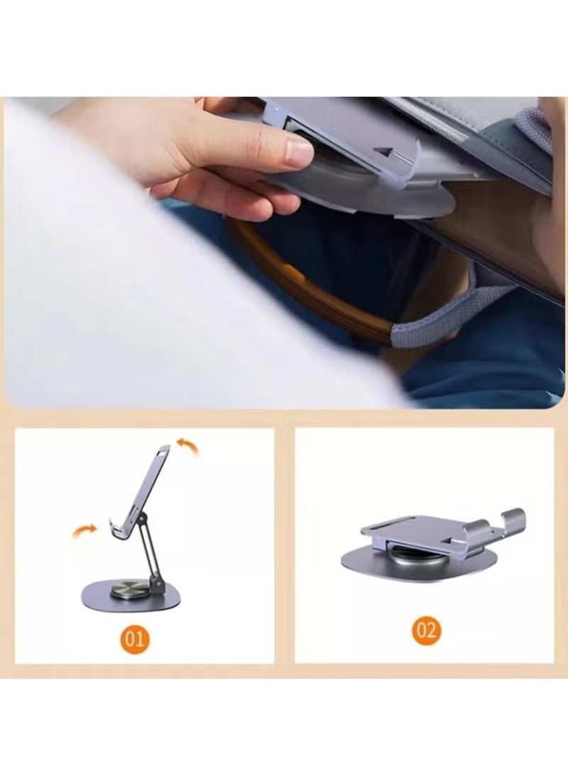Phone Holder Metal Phone Stand Mutifunctional 360° Adjustable Mobile Phone Stand Foldable iPhone Holder Universal Bracket Stable Anti Fall - Image 4