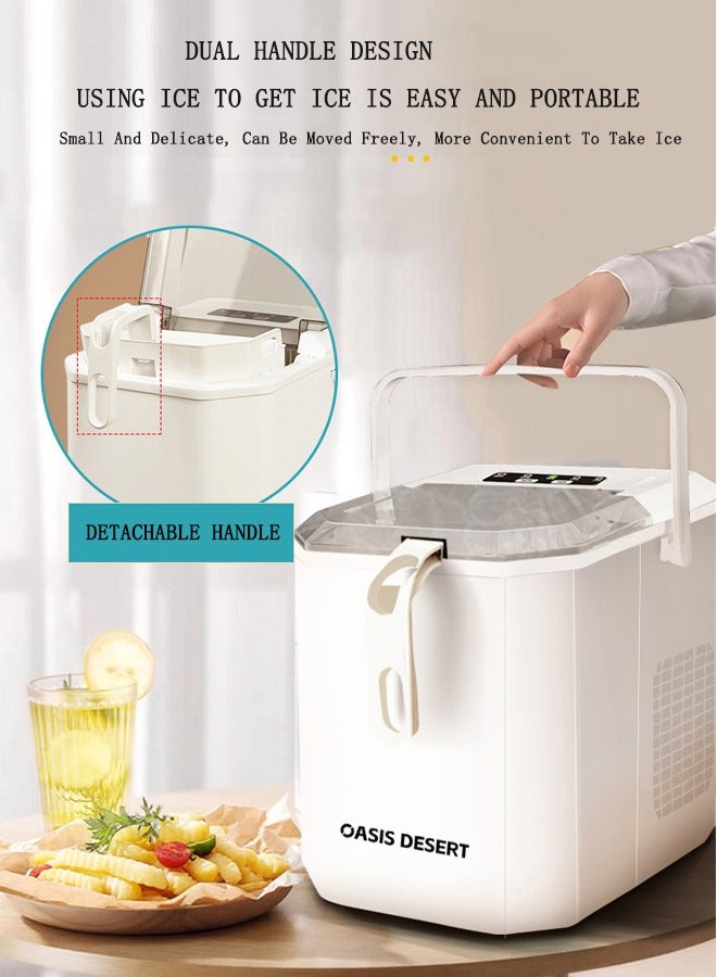 OASIS DESERT Ice Machine Commercial 15kg Household Small Intelligent Mini Automatic Round Ice Making Machine  - Image 2