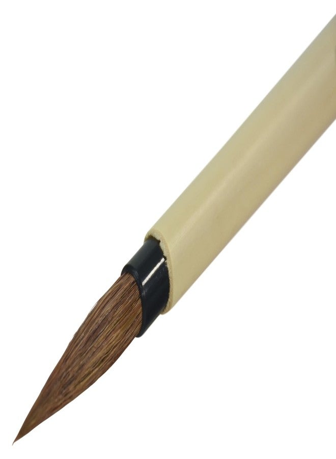 School Specialty Fine Brown Hair Bamboo Handle Watercolor Paint Brush, Size 6 - Image 2