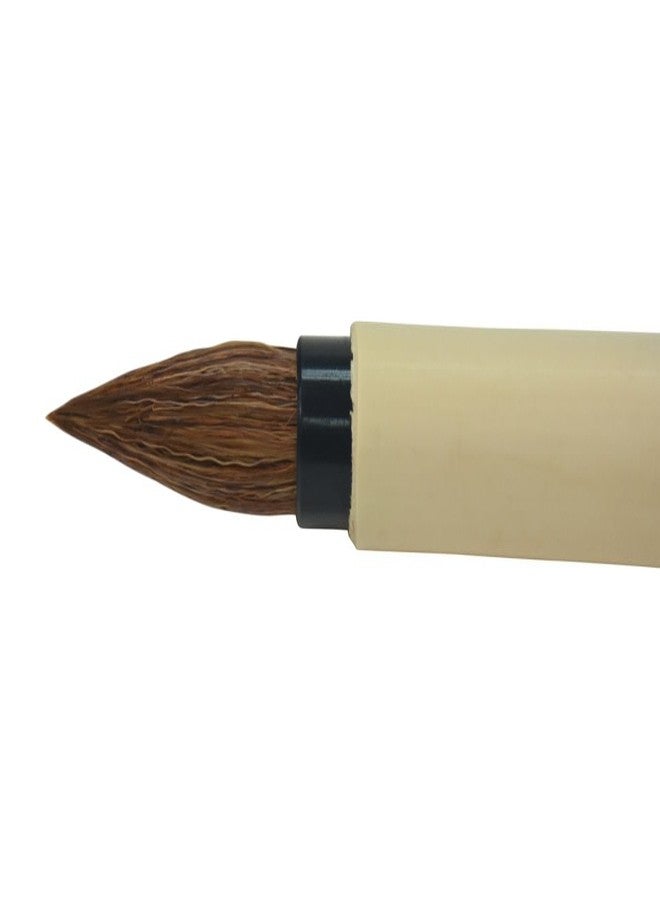 School Specialty Fine Brown Hair Bamboo Handle Watercolor Paint Brush, Size 6 - Image 3